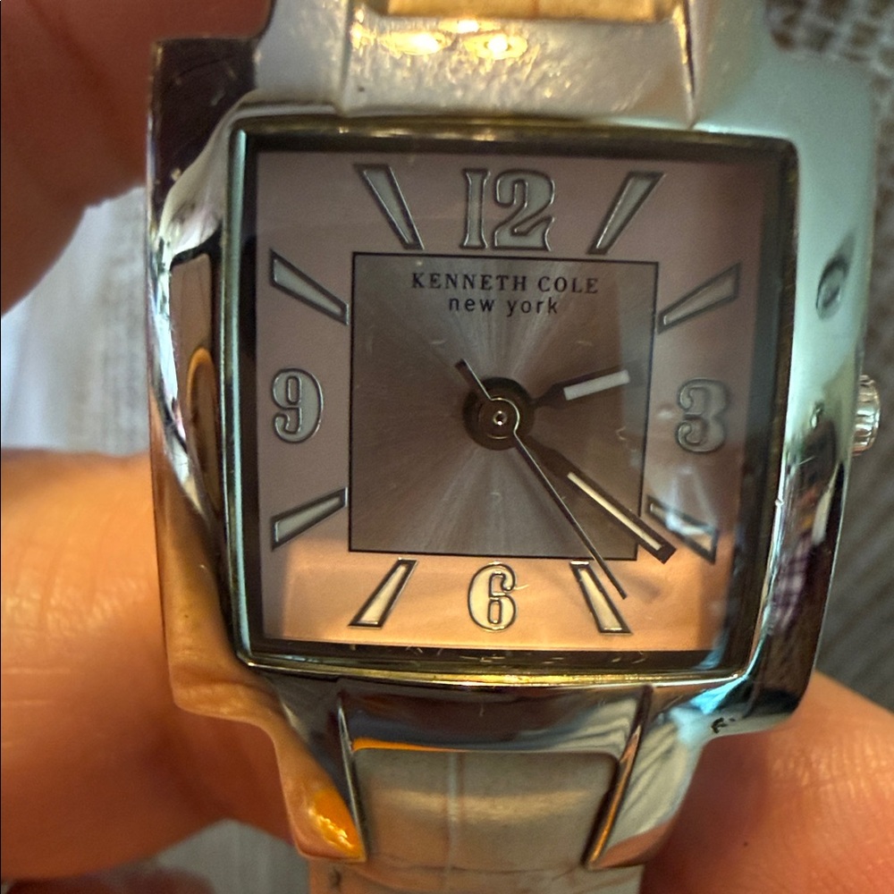 Kenneth Cole Silver Watch with Pink Dial